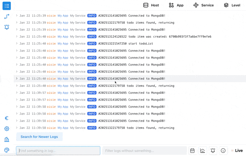 Otelic traces view – See what happens, when, and for how long